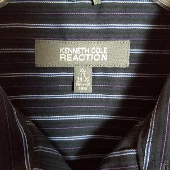 Kenneth Cole Reaction Striped Dress Shirt - Picture 4 of 8